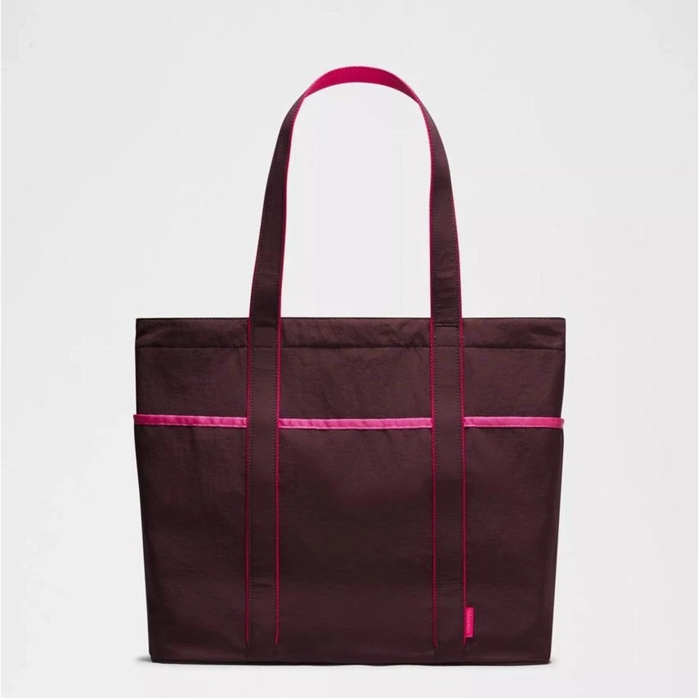 Elegant Burgundy and Pink Tote Bag